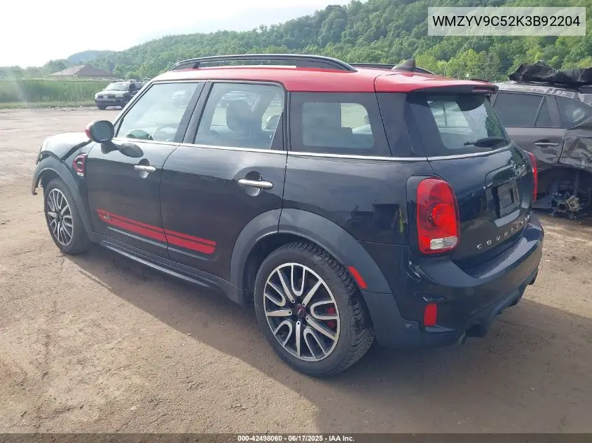 2019 Mini Countryman John Cooper Works VIN: WMZYV9C52K3B92204 Lot: 42498060