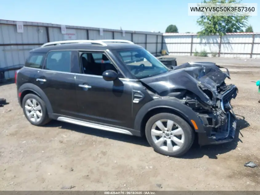 2019 Mini Countryman Cooper VIN: WMZYV5C50K3F57360 Lot: 42544175