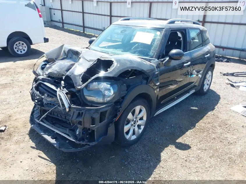 2019 Mini Countryman Cooper VIN: WMZYV5C50K3F57360 Lot: 42544175