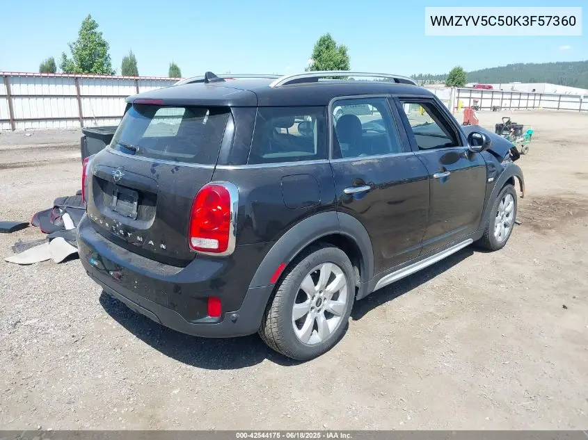 2019 Mini Countryman Cooper VIN: WMZYV5C50K3F57360 Lot: 42544175
