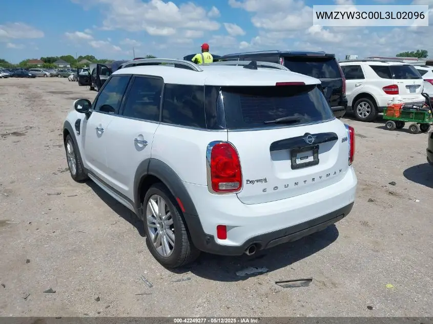 2020 Mini Countryman Cooper VIN: WMZYW3C00L3L02096 Lot: 42249277
