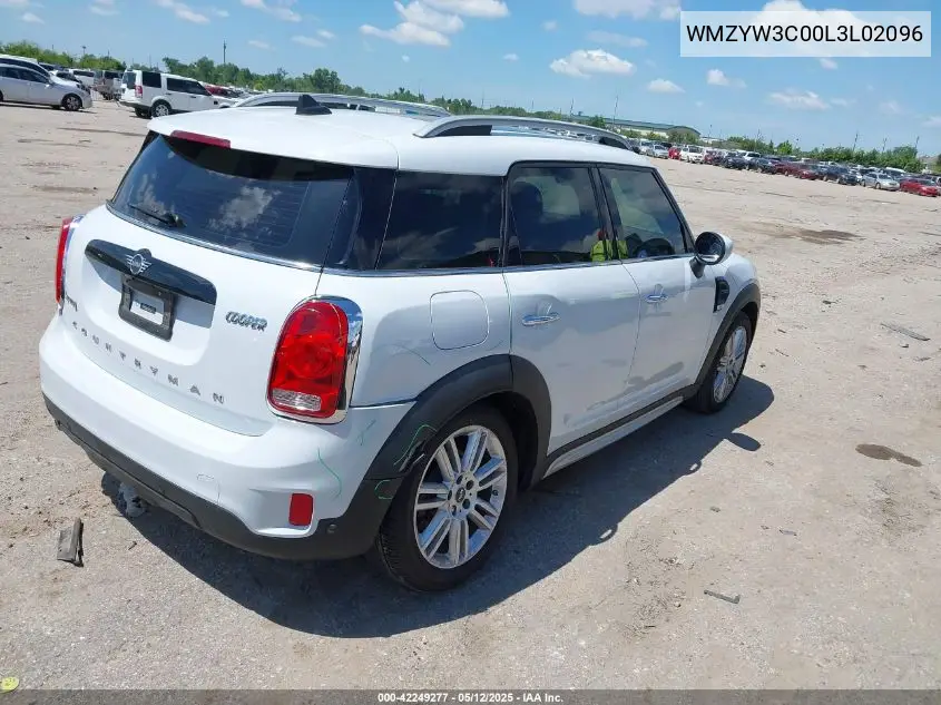 2020 Mini Countryman Cooper VIN: WMZYW3C00L3L02096 Lot: 42249277