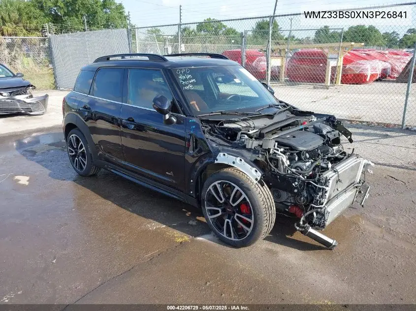 2022 Mini Countryman John Cooper Works VIN: WMZ33BS0XN3P26841 Lot: 42206729