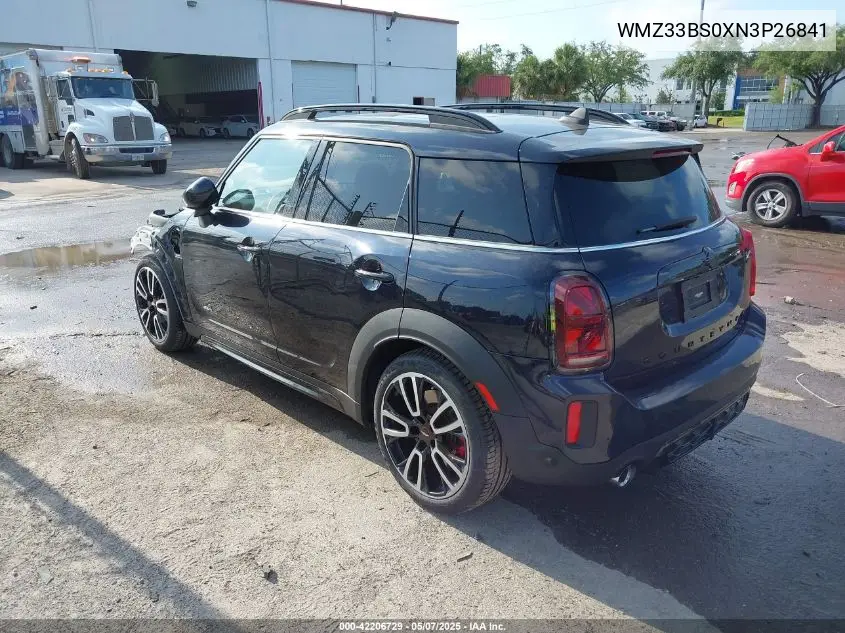 2022 Mini Countryman John Cooper Works VIN: WMZ33BS0XN3P26841 Lot: 42206729