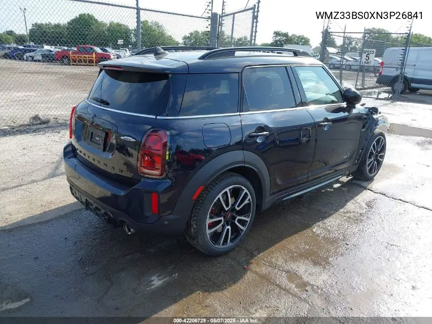 2022 Mini Countryman John Cooper Works VIN: WMZ33BS0XN3P26841 Lot: 42206729