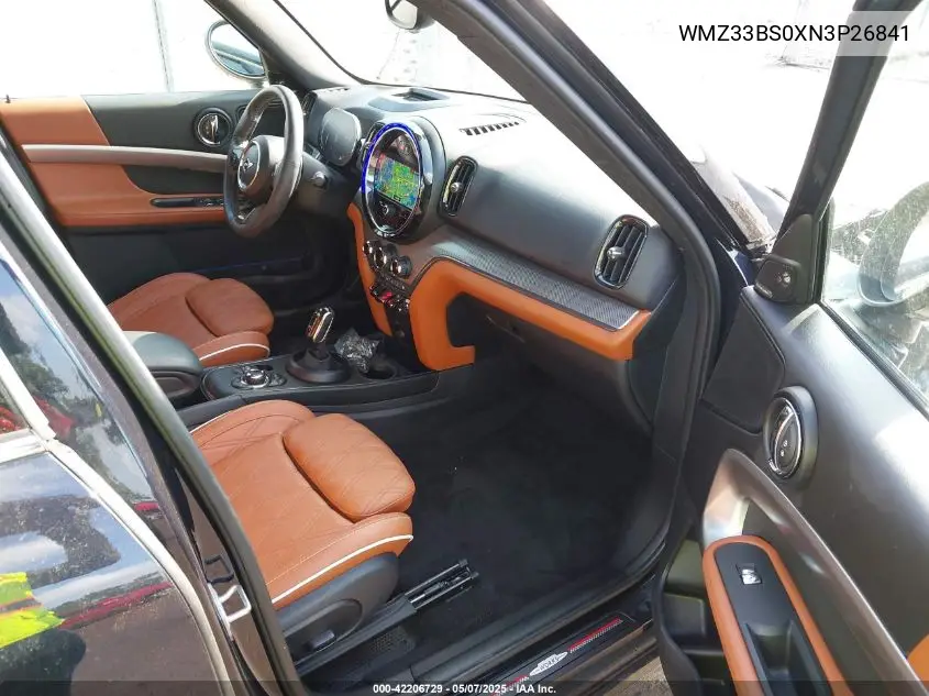 2022 Mini Countryman John Cooper Works VIN: WMZ33BS0XN3P26841 Lot: 42206729