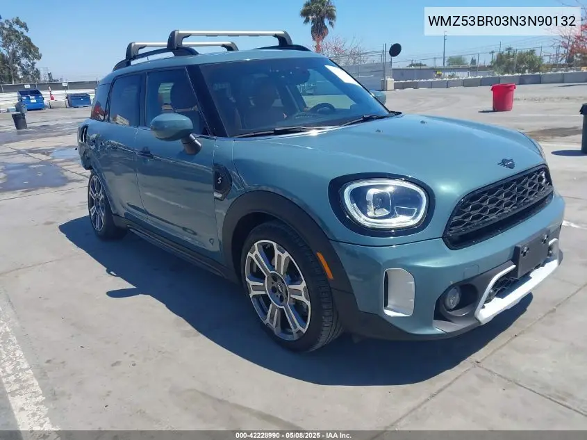 2022 Mini Countryman Cooper S VIN: WMZ53BR03N3N90132 Lot: 42228990