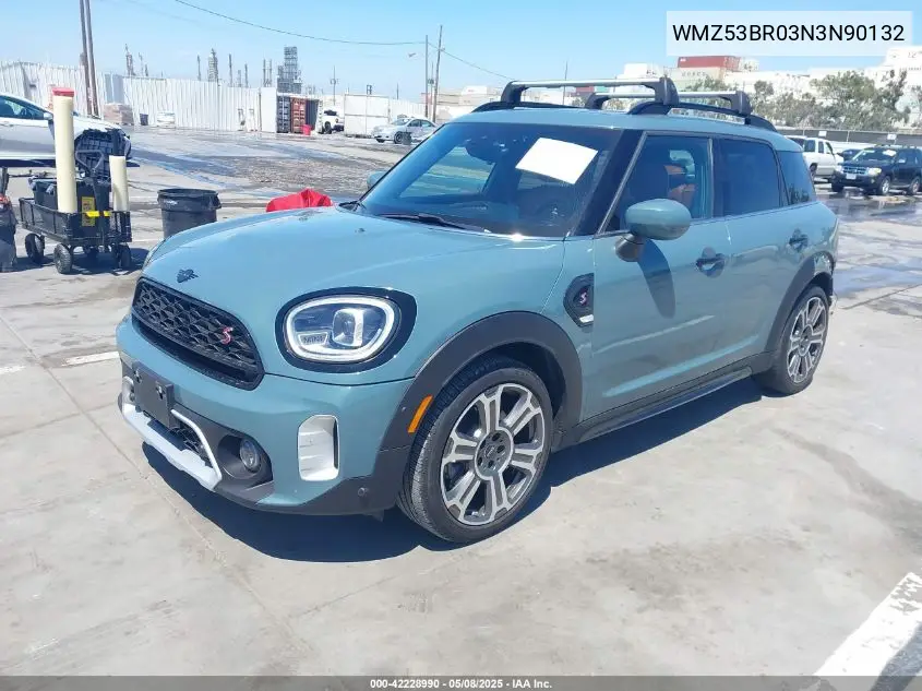 2022 Mini Countryman Cooper S VIN: WMZ53BR03N3N90132 Lot: 42228990
