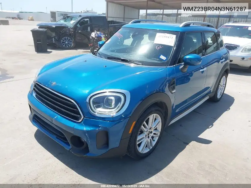 2022 Mini Countryman Cooper VIN: WMZ23BR04N3N61287 Lot: 42259472