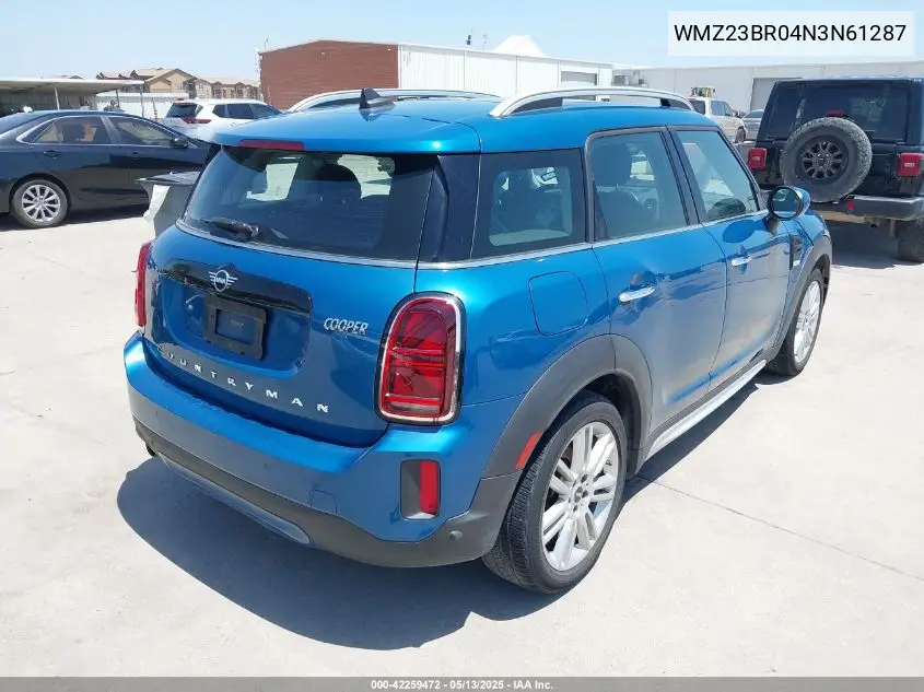 2022 Mini Countryman Cooper VIN: WMZ23BR04N3N61287 Lot: 42259472