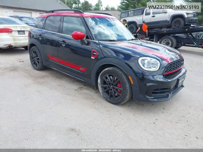2022 Mini Countryman John Cooper Works VIN: WMZ33BS01N3N75193 Lot: 42562349