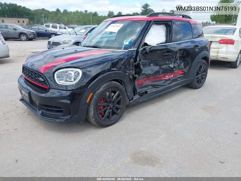 2022 Mini Countryman John Cooper Works VIN: WMZ33BS01N3N75193 Lot: 42562349