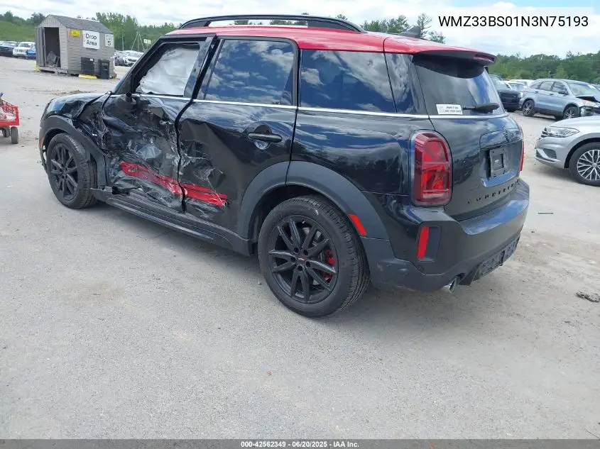 2022 Mini Countryman John Cooper Works VIN: WMZ33BS01N3N75193 Lot: 42562349