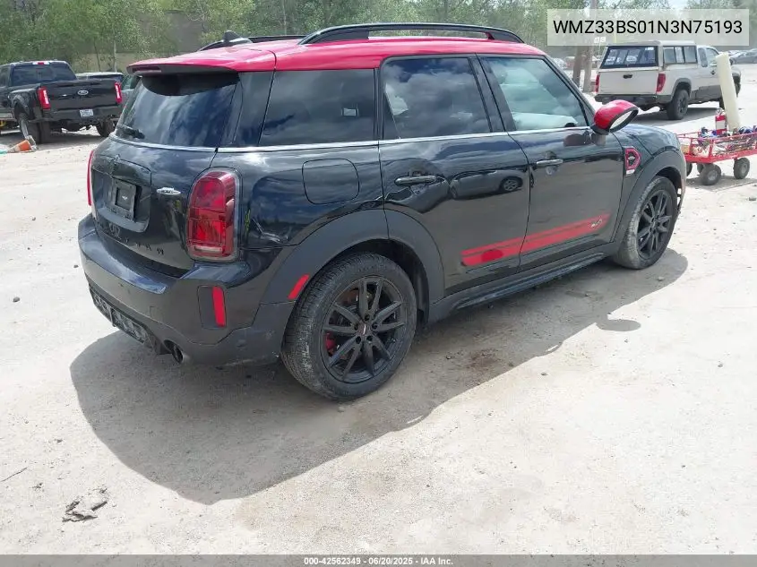 2022 Mini Countryman John Cooper Works VIN: WMZ33BS01N3N75193 Lot: 42562349