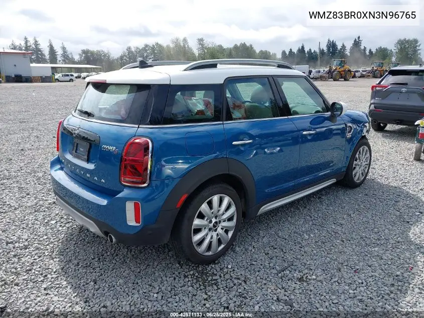 2022 Mini Countryman Cooper S VIN: WMZ83BR0XN3N96765 Lot: 42571133