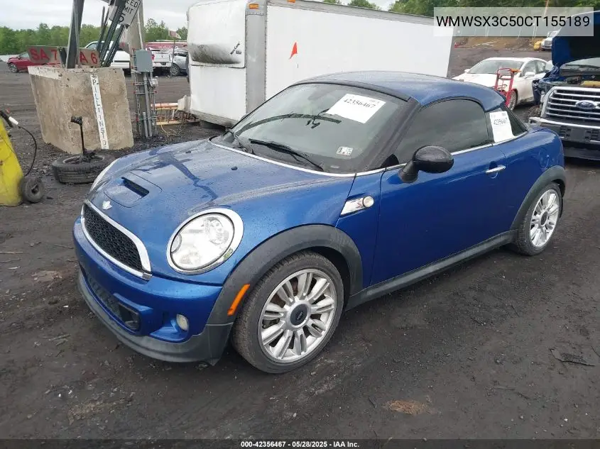 2012 Mini Cooper Coupe S VIN: WMWSX3C50CT155189 Lot: 42356467