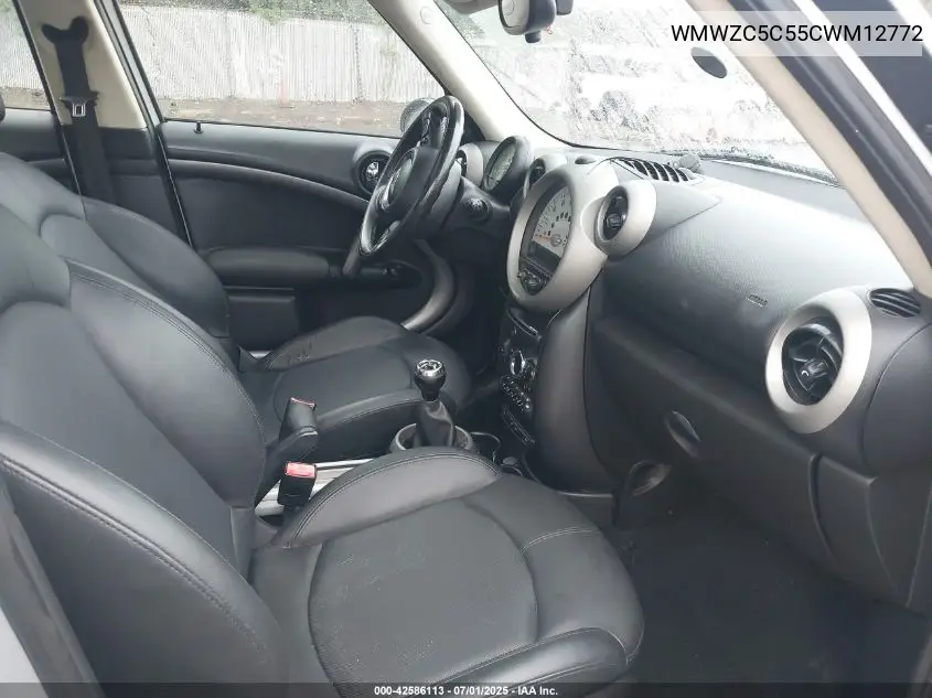 2012 Mini Cooper Cou S Countryman VIN: WMWZC5C55CWM12772 Lot: 42586113