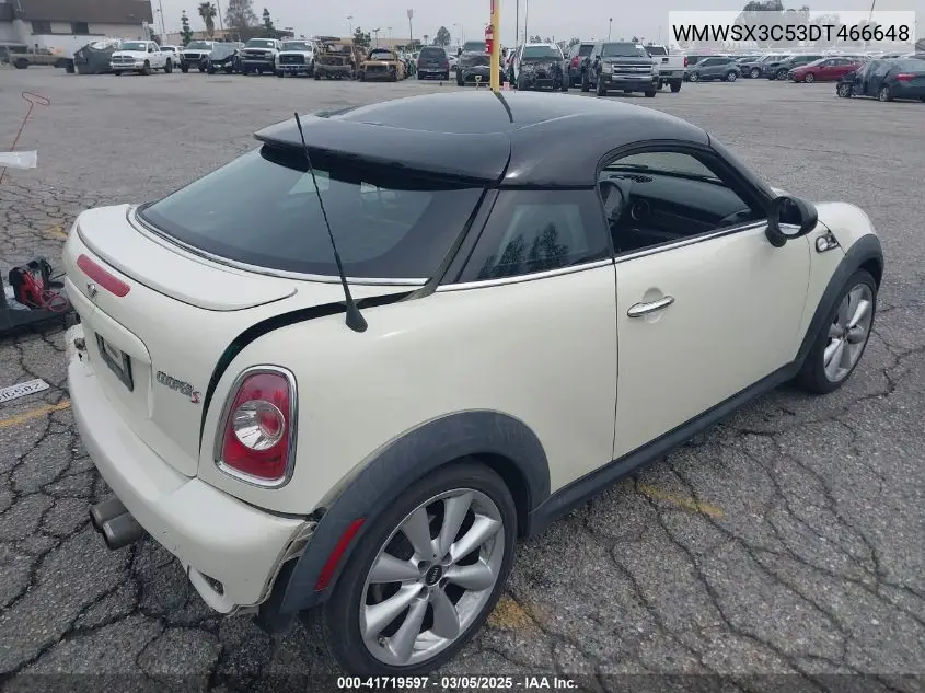 2013 Mini Coupe Cooper S VIN: WMWSX3C53DT466648 Lot: 41719597