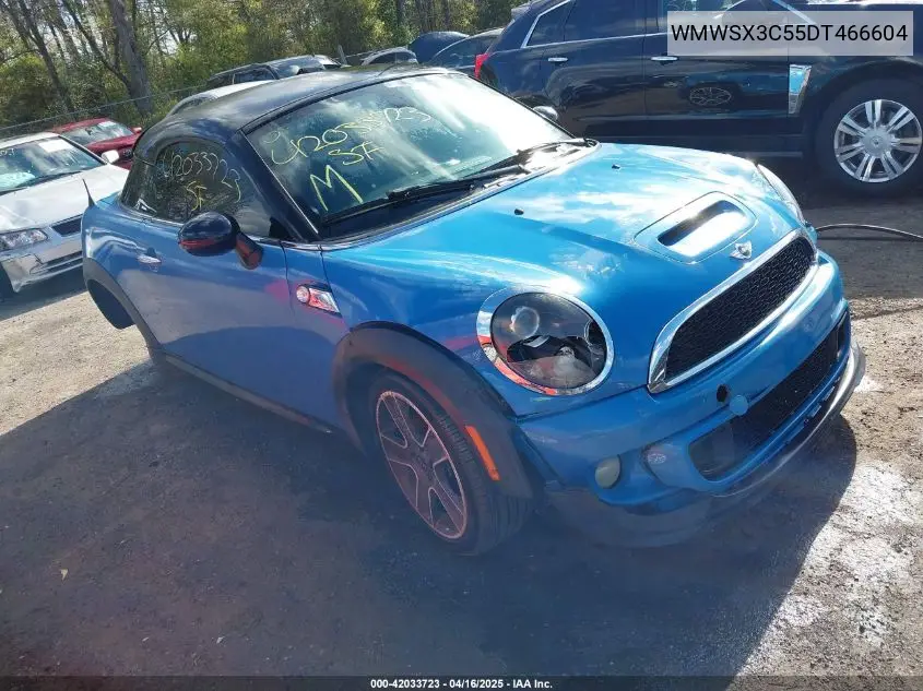 2013 Mini Coupe Cooper S VIN: WMWSX3C55DT466604 Lot: 42033723