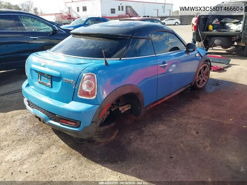 2013 Mini Coupe Cooper S VIN: WMWSX3C55DT466604 Lot: 42033723