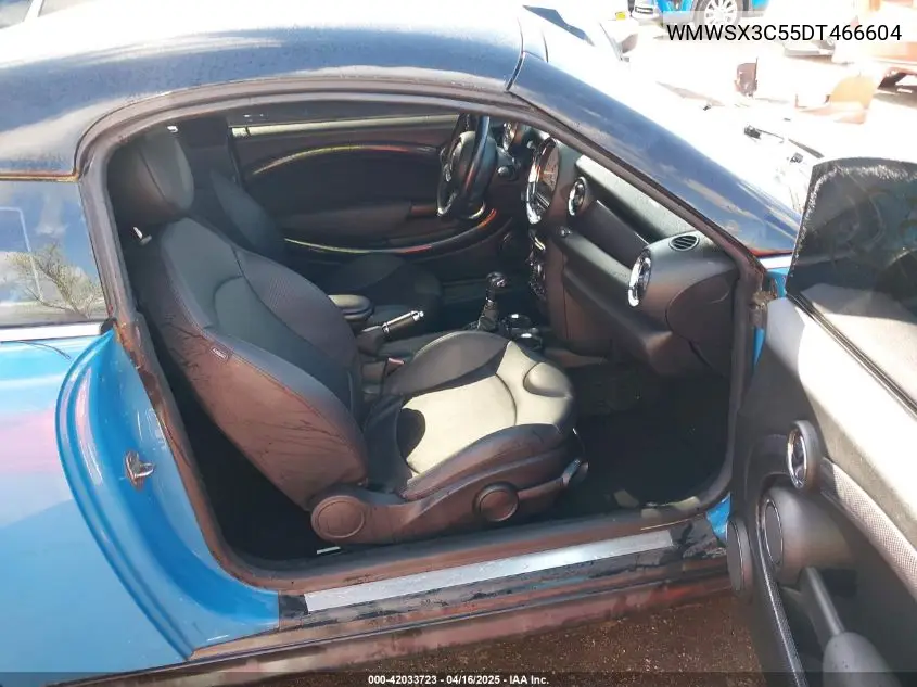 2013 Mini Coupe Cooper S VIN: WMWSX3C55DT466604 Lot: 42033723