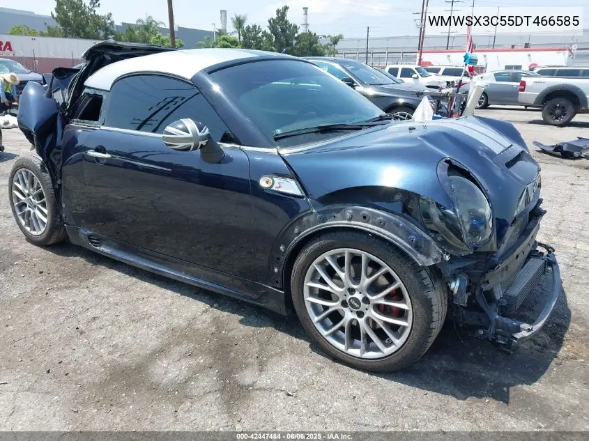 2013 Mini Coupe Cooper S VIN: WMWSX3C55DT466585 Lot: 42447484