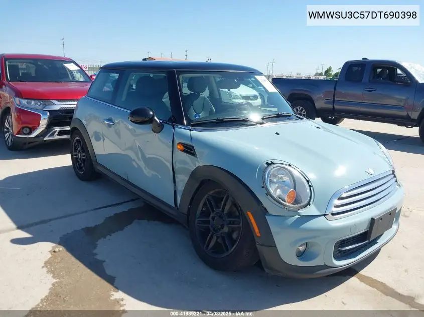 2013 Mini Hardtop Cooper VIN: WMWSU3C57DT690398 Lot: 41989221