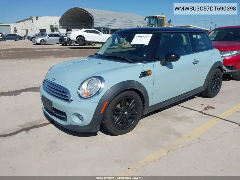 2013 Mini Hardtop Cooper VIN: WMWSU3C57DT690398 Lot: 41989221