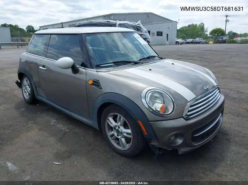 2013 Mini Hardtop Cooper VIN: WMWSU3C58DT681631 Lot: 42130063