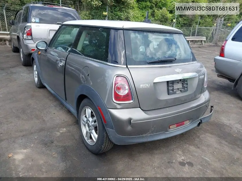 2013 Mini Hardtop Cooper VIN: WMWSU3C58DT681631 Lot: 42130063