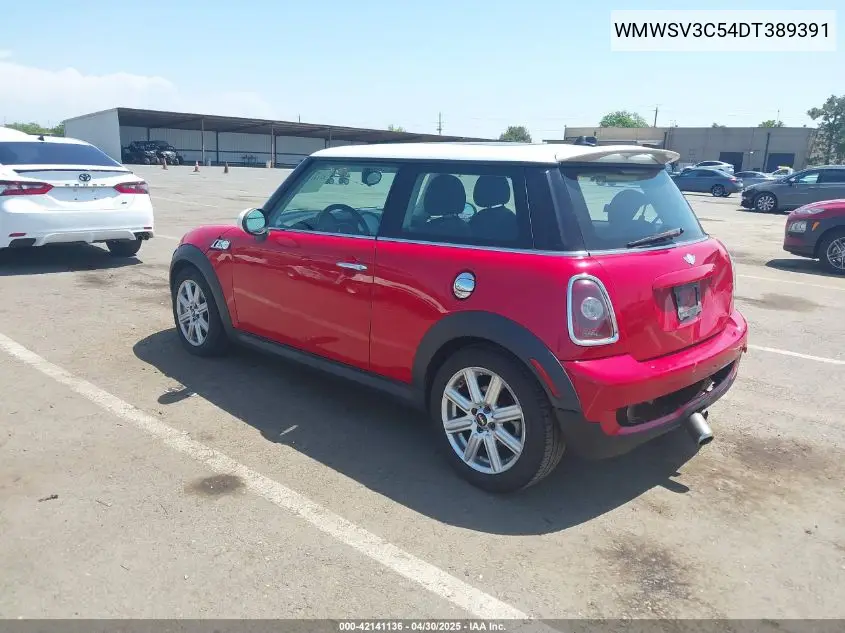 2013 Mini Hardtop Cooper S VIN: WMWSV3C54DT389391 Lot: 42141136