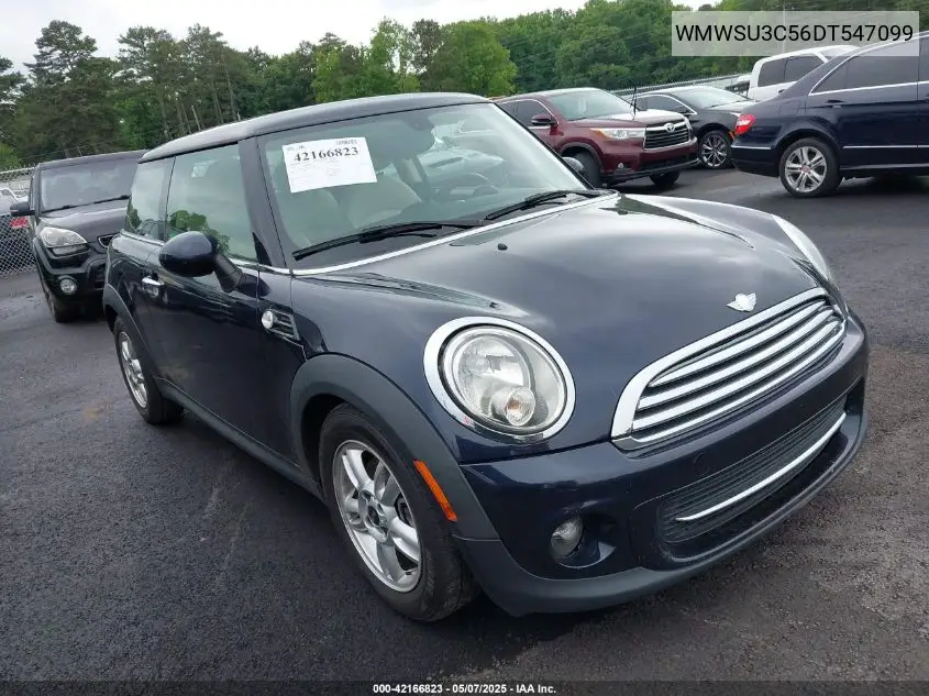 2013 Mini Hardtop Cooper VIN: WMWSU3C56DT547099 Lot: 42166823