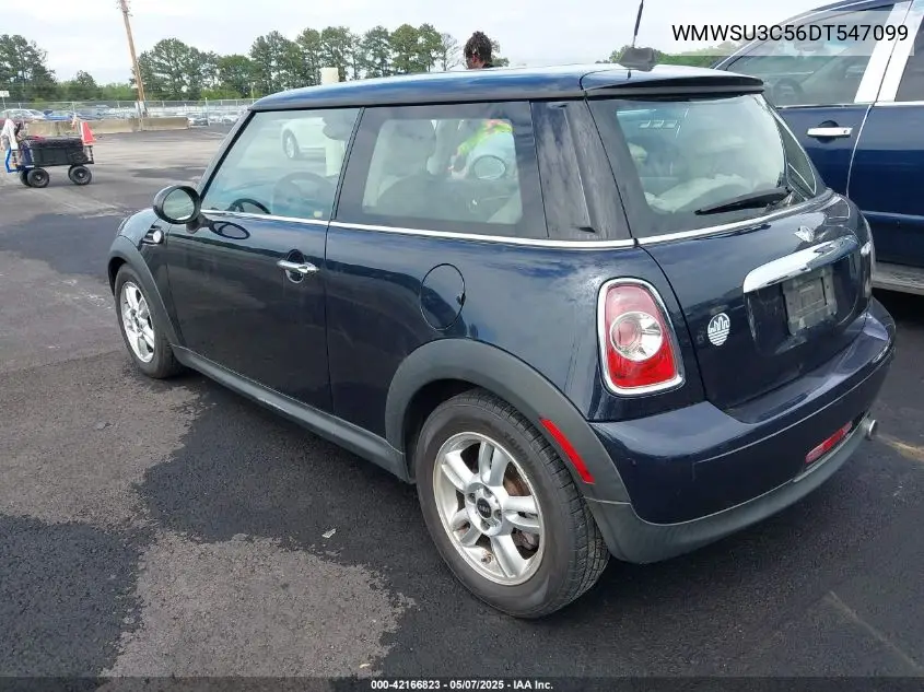 2013 Mini Hardtop Cooper VIN: WMWSU3C56DT547099 Lot: 42166823