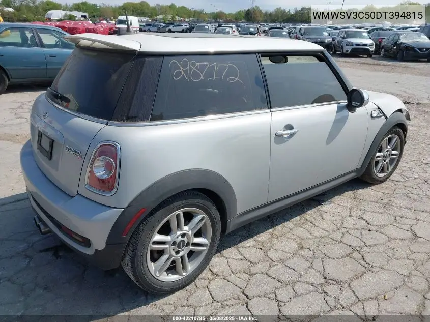 2013 Mini Hardtop Cooper S VIN: WMWSV3C50DT394815 Lot: 42210785