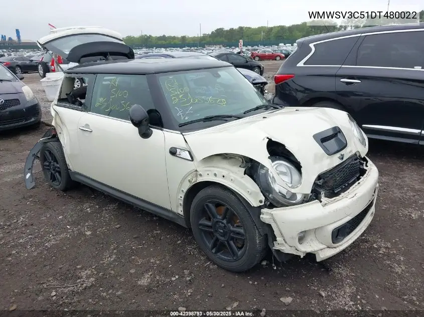 2013 Mini Hardtop Cooper S VIN: WMWSV3C51DT480022 Lot: 42398793