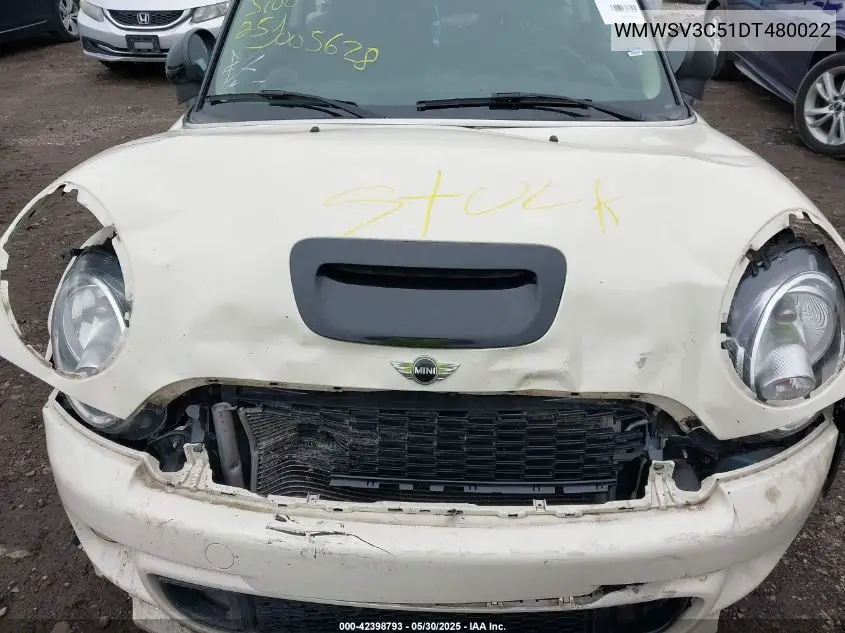 2013 Mini Hardtop Cooper S VIN: WMWSV3C51DT480022 Lot: 42398793