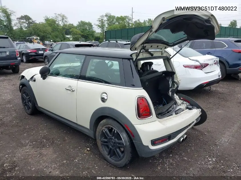 2013 Mini Hardtop Cooper S VIN: WMWSV3C51DT480022 Lot: 42398793