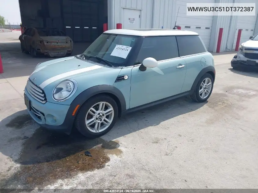 2013 Mini Hardtop Cooper VIN: WMWSU3C51DT372387 Lot: 42514124