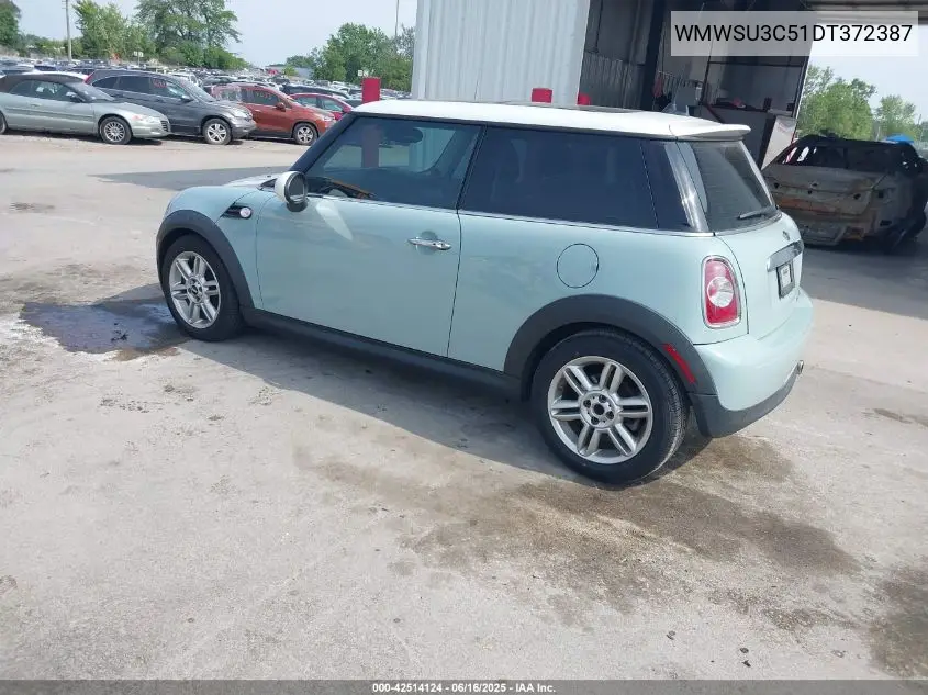 2013 Mini Hardtop Cooper VIN: WMWSU3C51DT372387 Lot: 42514124