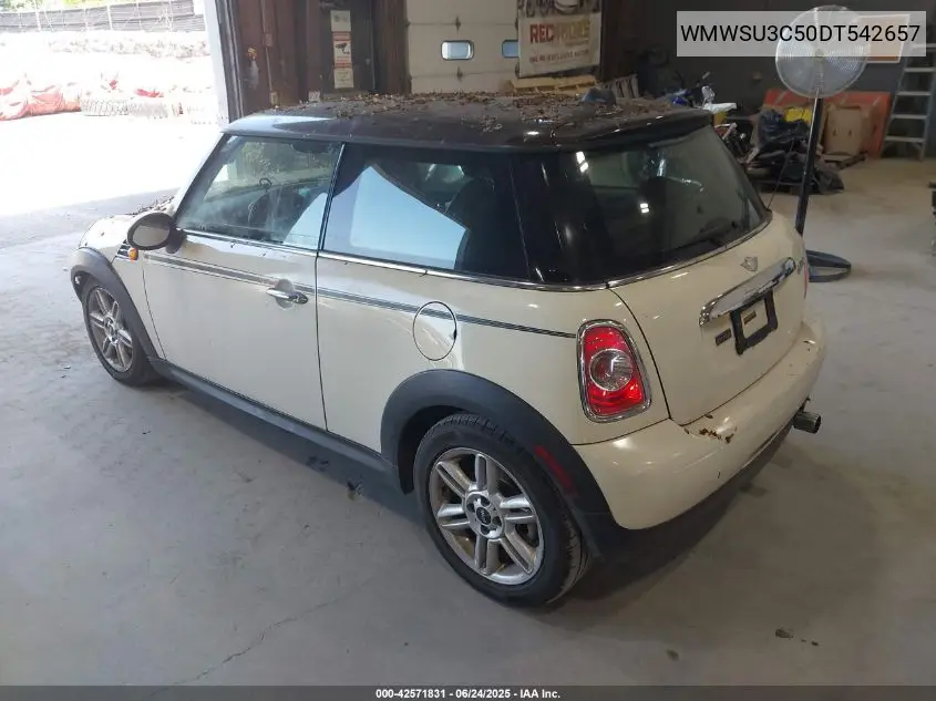 2013 Mini Hardtop Cooper VIN: WMWSU3C50DT542657 Lot: 42571831