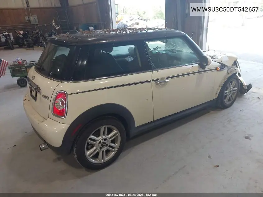 2013 Mini Hardtop Cooper VIN: WMWSU3C50DT542657 Lot: 42571831