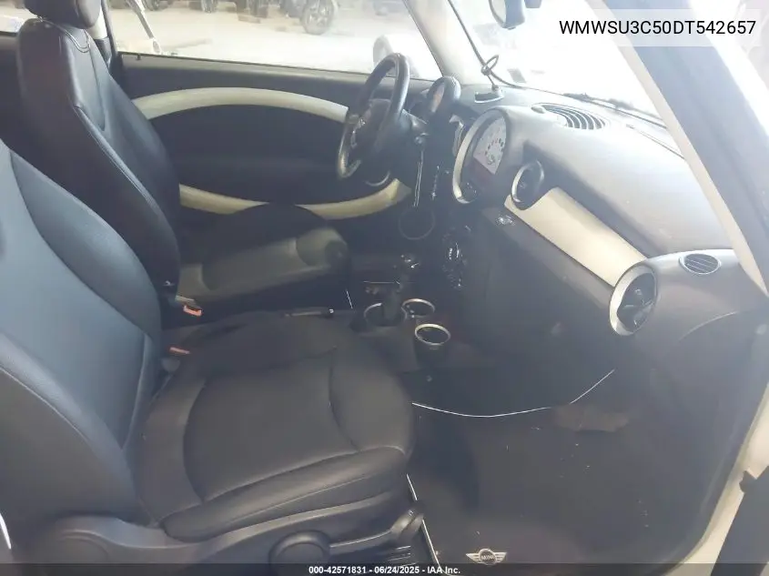2013 Mini Hardtop Cooper VIN: WMWSU3C50DT542657 Lot: 42571831