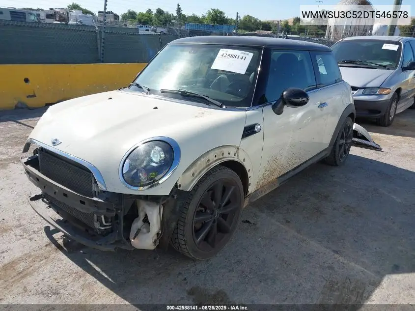 2013 Mini Hardtop Cooper VIN: WMWSU3C52DT546578 Lot: 42588141
