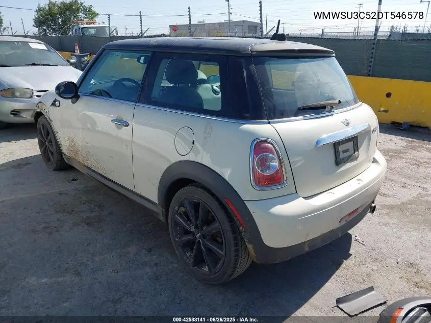 2013 Mini Hardtop Cooper VIN: WMWSU3C52DT546578 Lot: 42588141