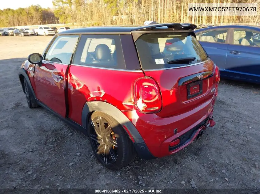 2014 Mini Hardtop Cooper S VIN: WMWXM7C52ET970678 Lot: 41586402