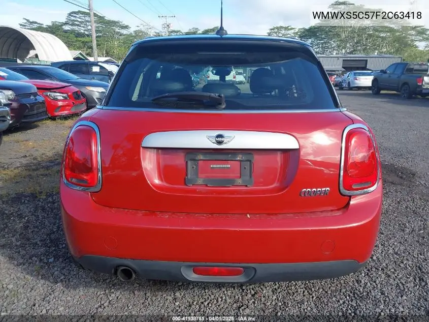 2015 Mini Hardtop Cooper VIN: WMWXS5C57F2C63418 Lot: 41938785