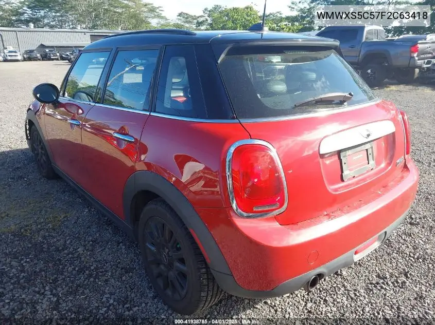 2015 Mini Hardtop Cooper VIN: WMWXS5C57F2C63418 Lot: 41938785