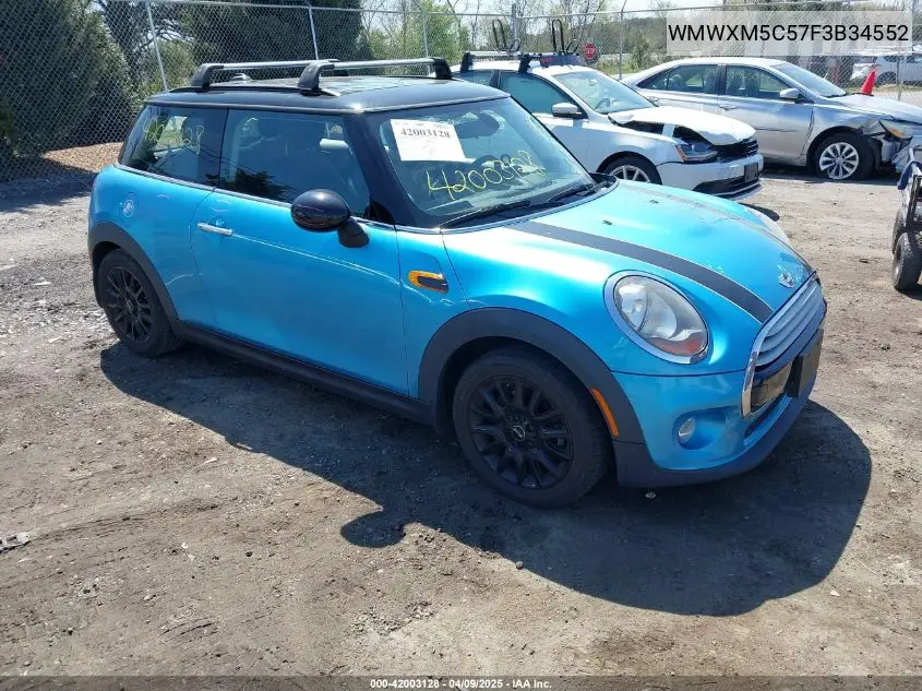 2015 Mini Hardtop Cooper VIN: WMWXM5C57F3B34552 Lot: 42003128