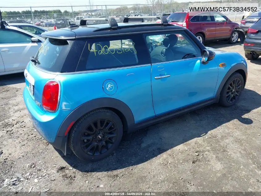 2015 Mini Hardtop Cooper VIN: WMWXM5C57F3B34552 Lot: 42003128