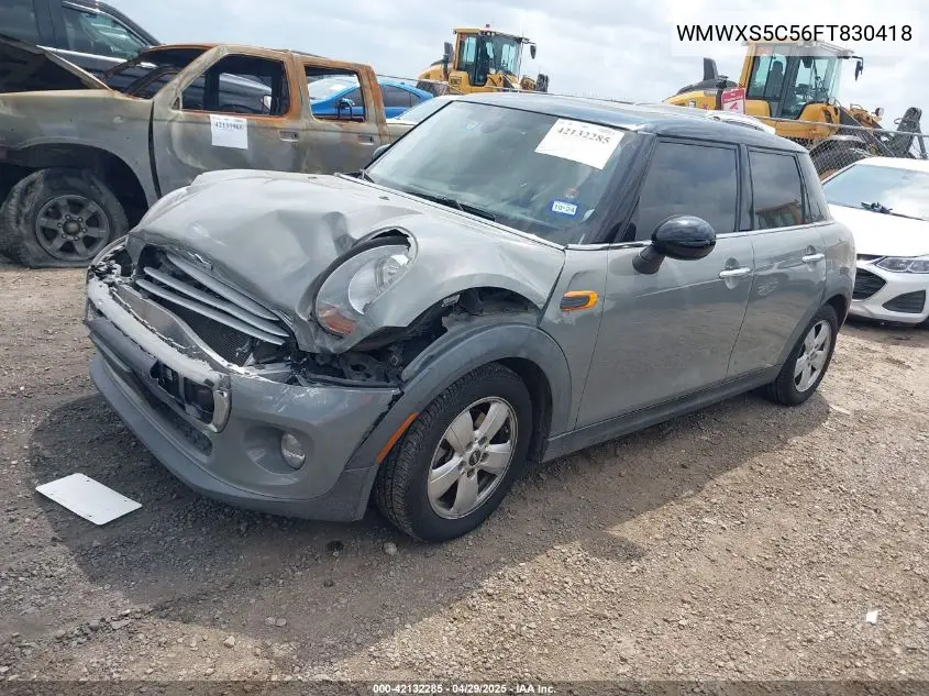 2015 Mini Hardtop Cooper VIN: WMWXS5C56FT830418 Lot: 42132285